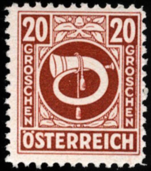 ANK 0697-0713 Posthorn 1945 complete set